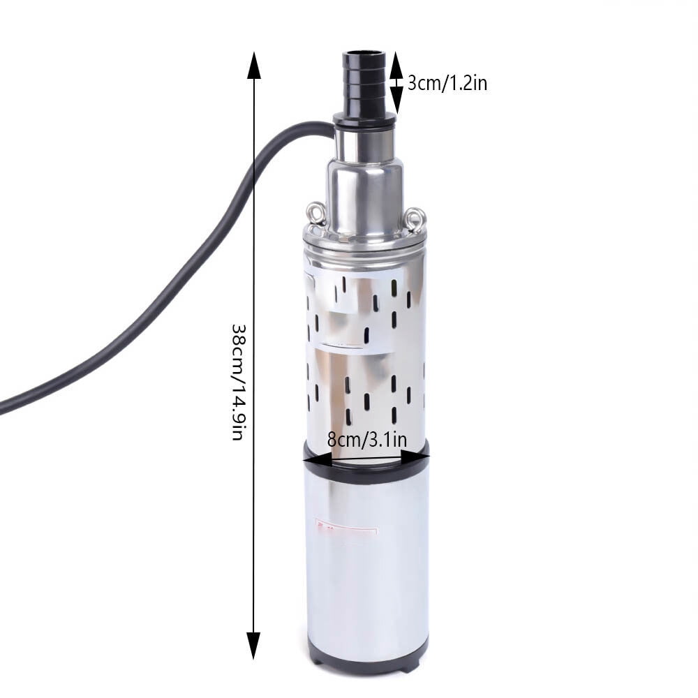 48Volt Solar Deep Well Water Pump Submersible Water Pump Pond Irrigation Farm C Borehole Pump, Submersible Fountain Pump for Industrial, Irrigation, Home Use