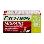 Excedrin Migraine Pain Reliever Caplets, 125 Count