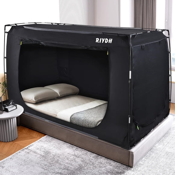 Tienda de Cama RIYDH Tamaño Twin XL con Oscurecimiento del 80% y 3 Puertas