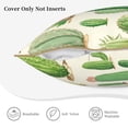 thumbnail image 5 of Haiem Cactus And Succulent Print Velvet Soft Solid Decorative Square Throw Pillow Covers Set with Elegant Piping Christmas Cushion Case for Sofa Bedroom Car-20"x20", 5 of 8