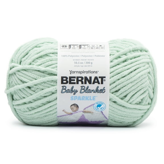 Bernat Baby Blanket Sparkle Yarn-Seafoam