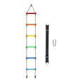 thumbnail image 3 of MERIGLARE Climbing Rope Ladder for Kids 6 Sections Climbing Frame for Parks Tree House, 3 of 9