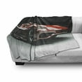 thumbnail image 3 of Cars Soft Flannel Fleece Throw Blanket, Automotive Industry Theme Powerful Engine Fast Technology Prestige Performance, Cozy Plush for Indoor and Outdoor Use, 50" x 70", Red Black White, by Ambesonne, 3 of 6
