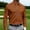 Brown, variant on Men's Golf Polo Shirt Paint Splatter Print Short Sleeve Moisture Wicking Tee Casual Slim Fit Performance Sports Top, L