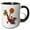 Black/White, variant on 3drose, Funny Cute Giraffe Playing Basketball Slam Dunk Sports Cartoon, 15oz Mug