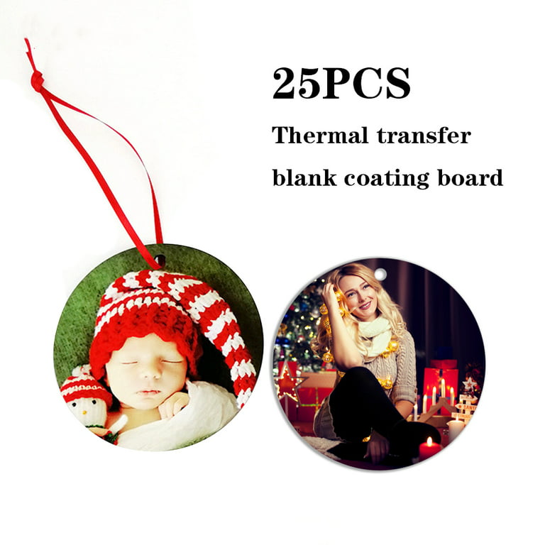 30pcs Sublimation Ornament Blanks, 3 inch Round MDF Personalized  Sublimation Blanks Pendants Double Side Christmas Tree Discs Hanging  Ornaments DIY