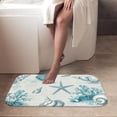 thumbnail image 4 of 1pc Seashells and Starfish Absorbent Non-Slip Bathroom Thickened Flannel Rug Decor,Soft,Quick Drying,Suitable For Indoor/outdoor Use,Bathrooms,Bedrooms,Kitchens,Terrace,Laundry Rooms,16"x24", 4 of 9