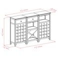 thumbnail image 3 of Winsome Ancona 3-Piece Wine Cabinet Modular Set in Espresso Finish - 92367, 3 of 9