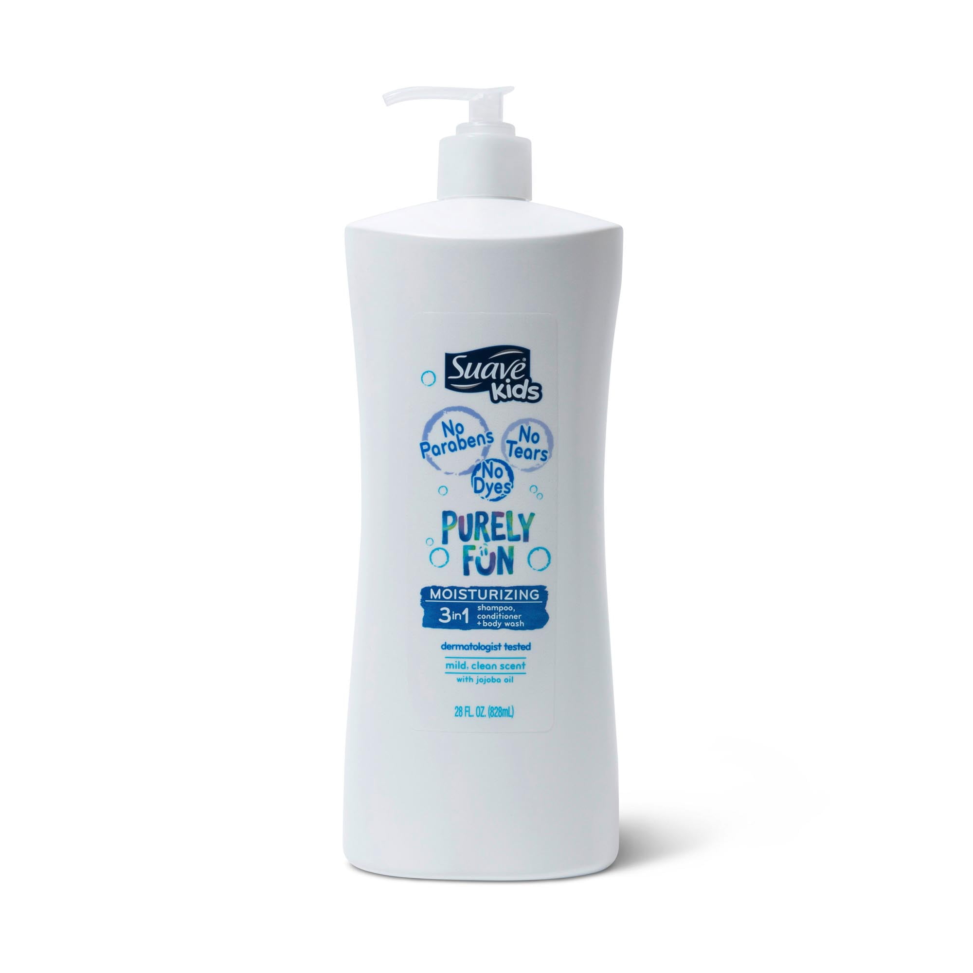 Suave Kids Purely Fun 3in1 Shampoo, Conditioner, Body Wash Paraben