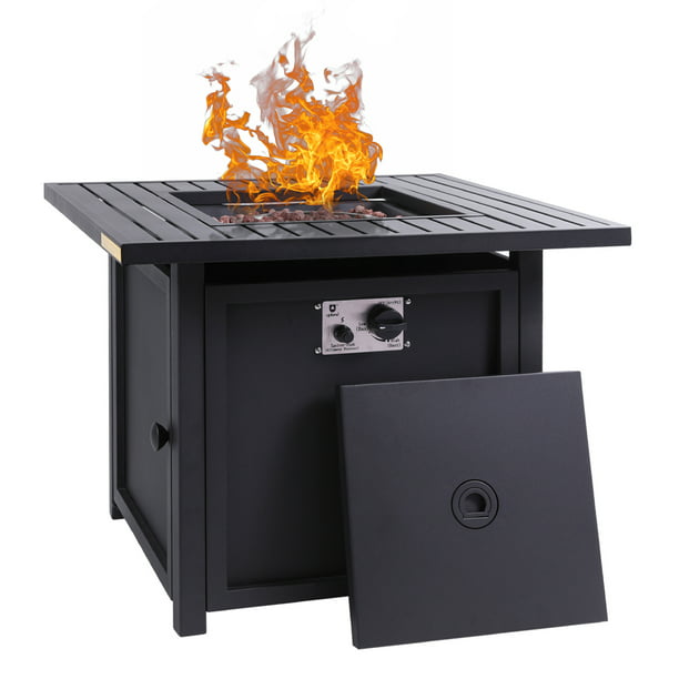 Mgaxyff 50 000 Btu Square 28 Inch, What To Fill Gas Fire Pit With Water
