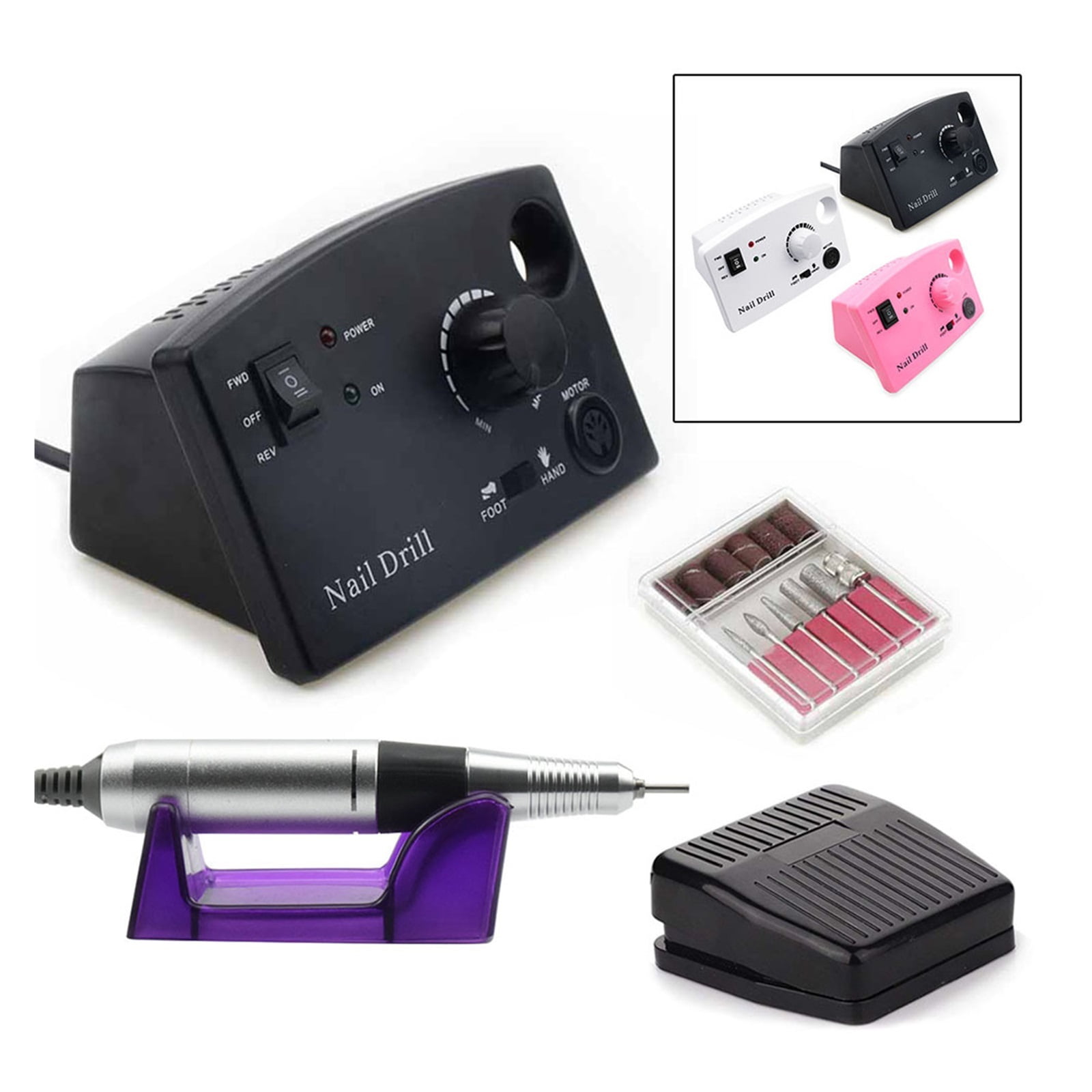 Electric Nail Drill Machine, Professional Rechargeable 35000RPM Manicure Machine, Nail Drill Machine For Manicure Pedicure Nail Art ,Low Noise
