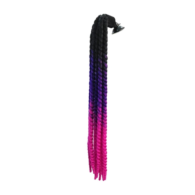 Gradient 60cm Casco s para Cascos Deportivos Unisex Negro Violeta Rojo Zulema Pelo de la peluca de cola de caballo