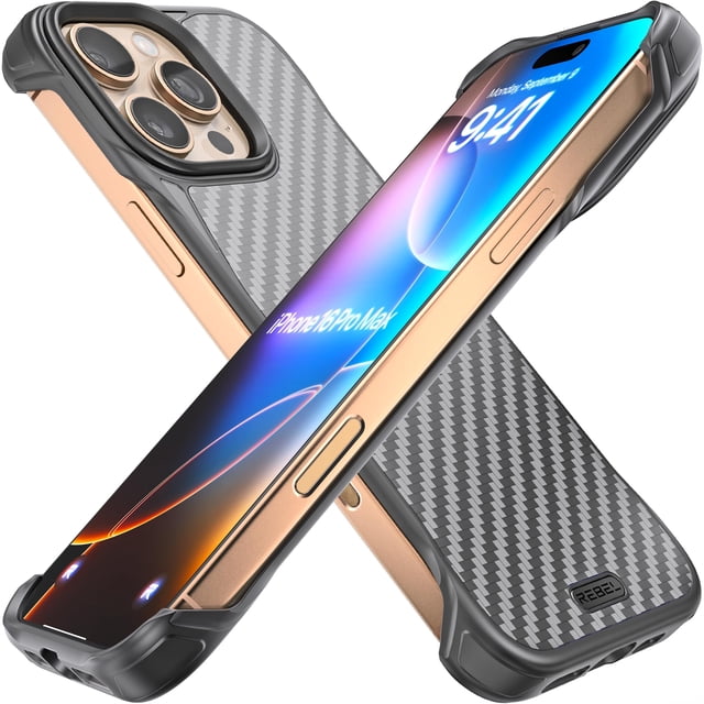 Funda REBEL para iPhone 16 Pro, serie Max Flex, fibra de aramida