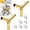Y-shaped Barb, variant on 2pcs Metaland Brass 5/16" (8mm) Hose Barb 3 Way Union Fitting Y Shape Barbed Splitter Fitting Splicer with Hose Clamps for Water Fuel Air H-060-5/16