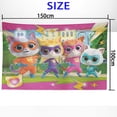 thumbnail image 2 of Super Kitties Tapestry Gift Wall Hanging Backdrop for Room Bedroom Girls Fans Background Banner Party Birthday Supplies Decor, 2 of 6