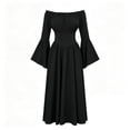 thumbnail image 2 of Guieoi Womens Dresses Long Sleeve Gothic Renaissance Court Costume Long Dress Black S, 2 of 8