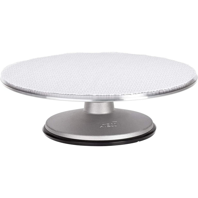 Cake Decorating Stand, 10 inch Round Aluminum Revolving Cake  Decorating Stand Revolving Cake Turntable for Home Cake Decorating Supplies  (White): Cake Stands
