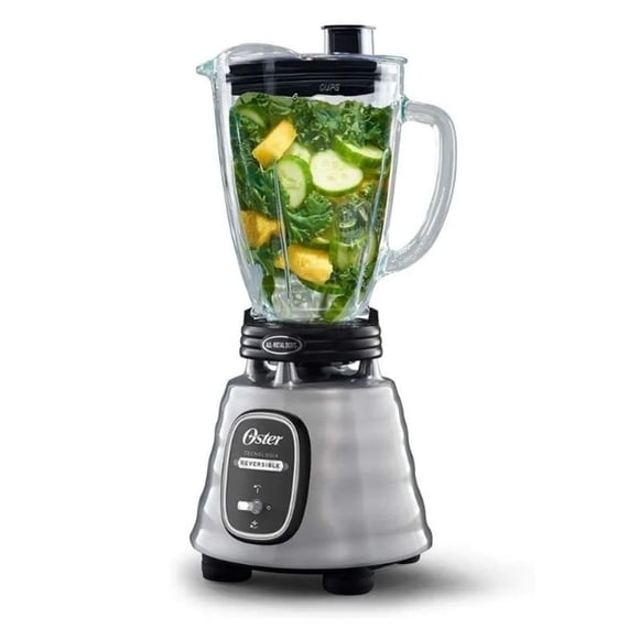 Licuadora Oster 700W Vaso Vidrio Motor Reversible Acero Inox