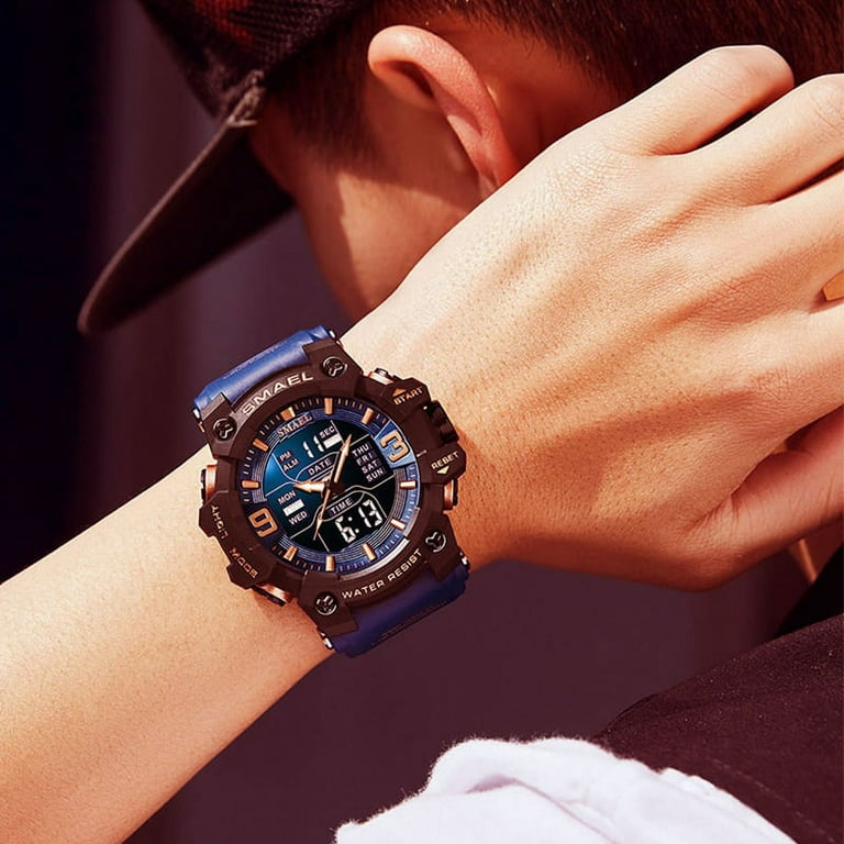 Wristwatches 3186 Year Trendy Digital Analog Display TPU Strap Waterproof  Resistant Fashion Sports Men Cool Watches From Chuqia, $22.81