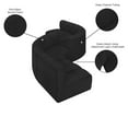 thumbnail image 2 of Meridian Furniture Arc Black Boucle Fabric Modular Sectional, 2 of 6