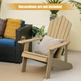 thumbnail image 5 of Costway Patio HIPS Adirondack Chair with Cup Holder Weather Resistant Outdoor 380 LBS Teak, 5 of 11