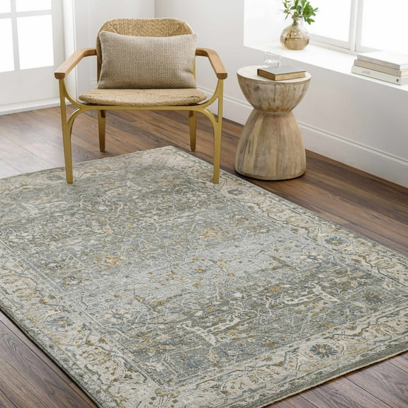 Hauteloom Aviva Living Room, Bedroom Area Rug - Green, Gray - 9' x 12'2"