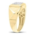 thumbnail image 3 of 10kt Yellow Gold Mens Round Diamond Cluster Ring 1/3 Cttw, 3 of 4