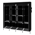 thumbnail image 5 of Tcbosik 67"H Portable Closet with Cover, Heavy Duty Clothing Rack with Side Pockets, Storage Shelves and Hanging Rods, Easy Assembly, Black, 5 of 8