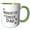 Green/White, variant on 3drose, Manchester Terrier Dog Dad - Doggie by Breed - Muddy Brown Paw Prints - Doggy Lover Pet Owner Love, 11oz Mug