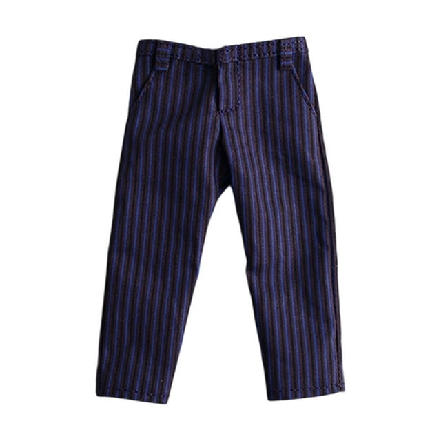 Pantalones de vestir formales a escala 1:9 y 1:12, pantalones de traje de negocios informales para figuras, accesorios corporales violeta y azul