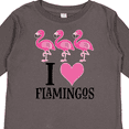 thumbnail image 4 of Inktastic I Love Flamingos Pink Bird Girls Long Sleeve Toddler T-Shirt, 4 of 5