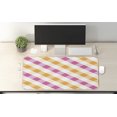 thumbnail image 2 of Plaid Computer Mouse Pad, Geometric Arrangement Diagonal Stripes Design Traditional Style Motifs Illustration, Rectangle Non-Slip Rubber Mousepad X-Large, 35" x 15", Multicolor, by Ambesonne, 2 of 2