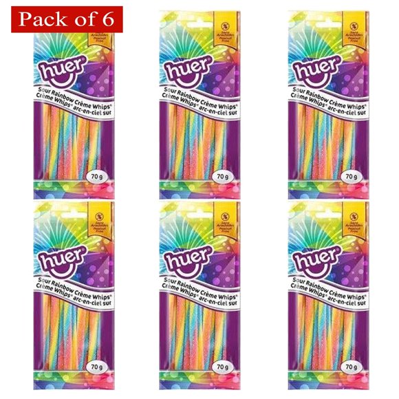 Huer Pocket Pals Sour Rainbow Cream Whip 70g (Pack of 6) $4.99 ea.
