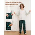 thumbnail image 3 of Pantalones de pijama PATPAT para niños a cuadros verde/negro, tallas 9-10 años, 3 of 7