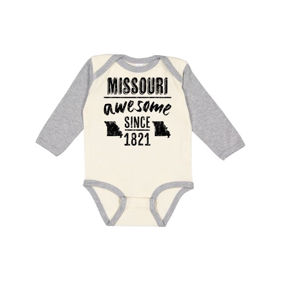 Inktastic Missouri Awesome Since 1821 Boys or Girls Long Sleeve Baby Bodysuit