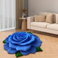 thumbnail image 6 of 3D Flower Mat Soft Carpet - Non-Slip Area Rug with Floral Design, Crystal Velvet Material, 60X60Cm for Dining Room, Bedroom, Living Room Floor Decor, 6 of 6