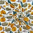 thumbnail image 3 of Serafina Home Fall Home Decor Throw Blanket, Thanksgiving, Orange Pastel Pumpkins, Polyester Fiber Cozy Fuzzy, 70 x 50 Inch, 3 of 7