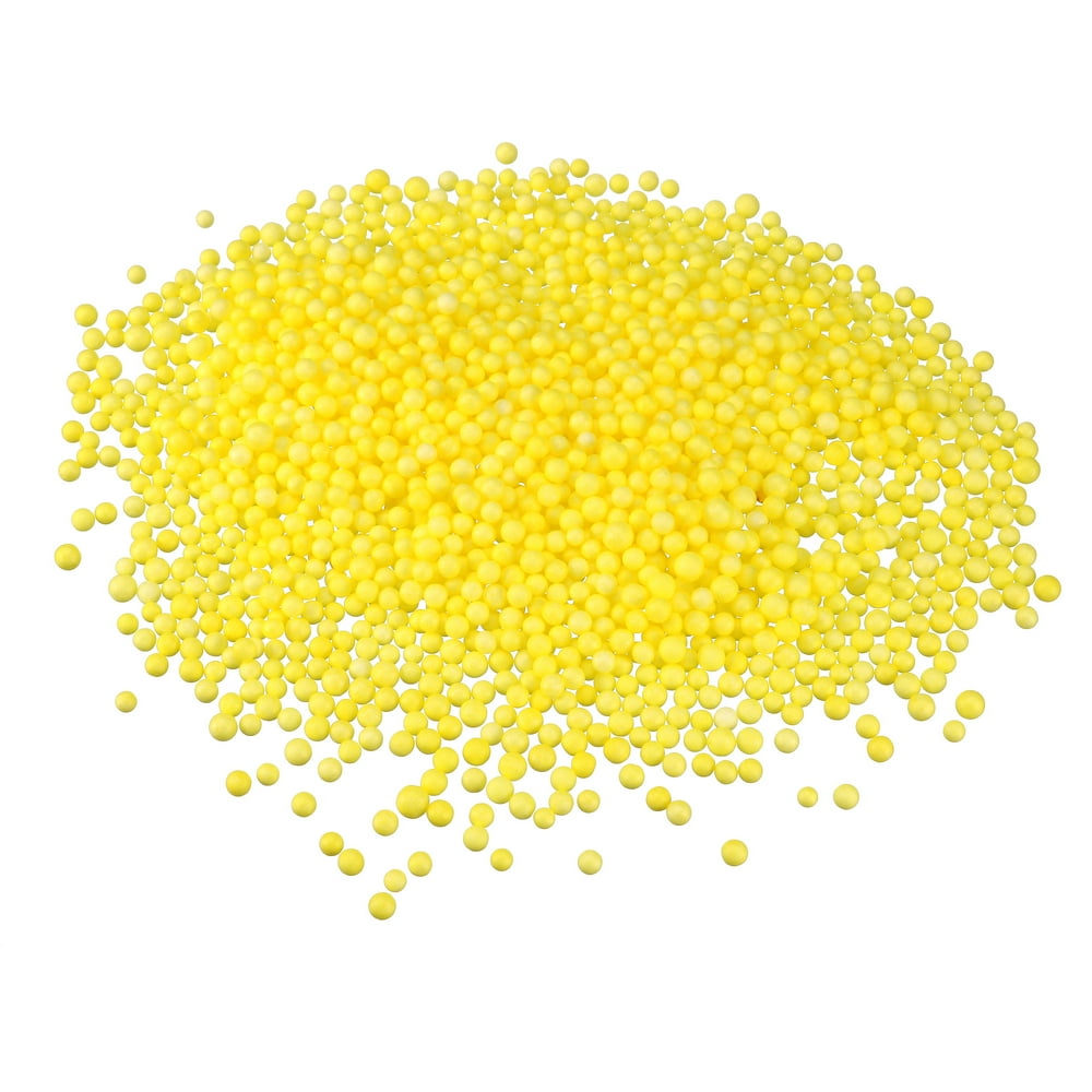 Uxcell 0.1" Light Yellow Mini Polystyrene Foam Beads Ball for Crafts