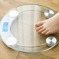 thumbnail image 7 of GJX Glass Bathroom Scale Round,Digital Bath Scale for Body Weight,Bathroom Body Scale,Battery Included,Clear Round Platform, 7 of 7