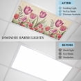 thumbnail image 3 of 4 Pack Red and Fluorescent Light Covers for Ceiling Lights Pink Tulip Watercolor Floral Retro Linen Magnetic Ceiling Light Covers Overhead Light Filters for Office Classroom Home, 3 of 9