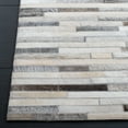 thumbnail image 4 of SAFAVIEH Studio Leather Kenyon Striped Area Rug, Ivory/Grey, 5' x 8', 4 of 12