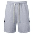 thumbnail image 5 of Kcolen Men's Running Shorts Men's Summer Casual Quarter Length Shorts with Pockets Solid Color Comfortable Lightweight Outdoor Walking Wear Drawstring Casual Work Short, 5 of 6
