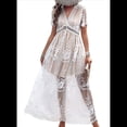 thumbnail image 2 of Vestido de Novia de Encaje Floral con Cuello en V y Corta para Mujer, Vestido para Dama de , Cóctel o Fiesta S, 2 of 10