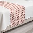 thumbnail image 2 of Valentine's Day Bed Runner, Romantic Hearts and Polka Dots Vintage Love Themed Pattern, Decorative Accent Bedding Scarf for Hotels Homes and Guestrooms, Twin, Eggshell Magenta and Green, by Ambesonne, 2 of 2