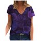 thumbnail image 1 of Moda Mujer Cuello en V Manga corta Impresión Jersey Blusas sueltas Tops Camiseta OAVQHLG3B Store lin121212, 1 of 4
