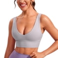 thumbnail image 1 of Top Deportivo CRZ YOGA Butterluxe Cuello en V Sin Aros Gris Gaviota M, 1 of 5