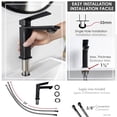 thumbnail image 2 of Stylish 6" Ht Single Handle Matte Black Bathroom Faucet B-102N, 2 of 11