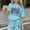 Sky Blue, variant on ITSAME 4th of July Girls Outfit Sets, Crewneck T-Shirts and Shorts American Flag Print Casual Clothes Set Sky Blue Size 10