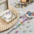 thumbnail image 6 of 100Pcs 5 Styles European Beads 5mm Large Hole Crackle Resin Rondelle Beads Acrylic Imitation Turquoise, 6 of 8