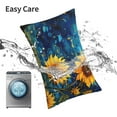 thumbnail image 5 of Kdxio Cotton Pillow Cases 14"x20" Pillowcases,Soft and Breathable Bedroom Pillow Cases-Vintage Starry Sky Sunflower-No Pillow Core, 5 of 5